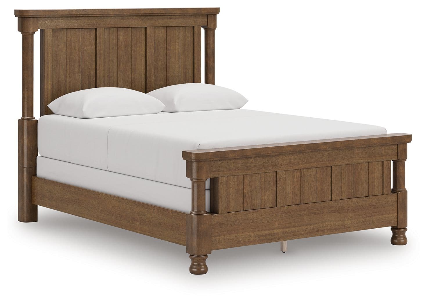 Queen Poster Bed · Brown