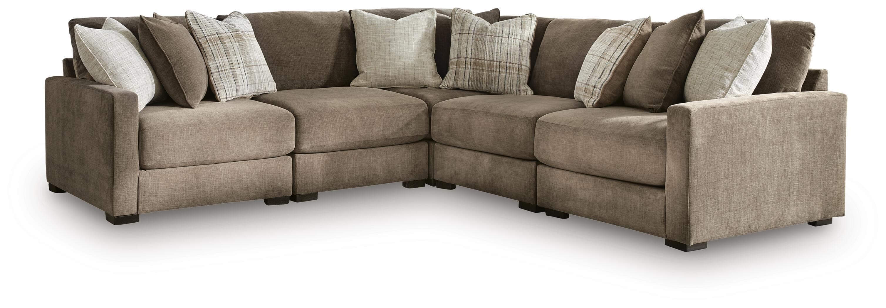 Camellia-Court - 5-Piece Sectional - Coffee