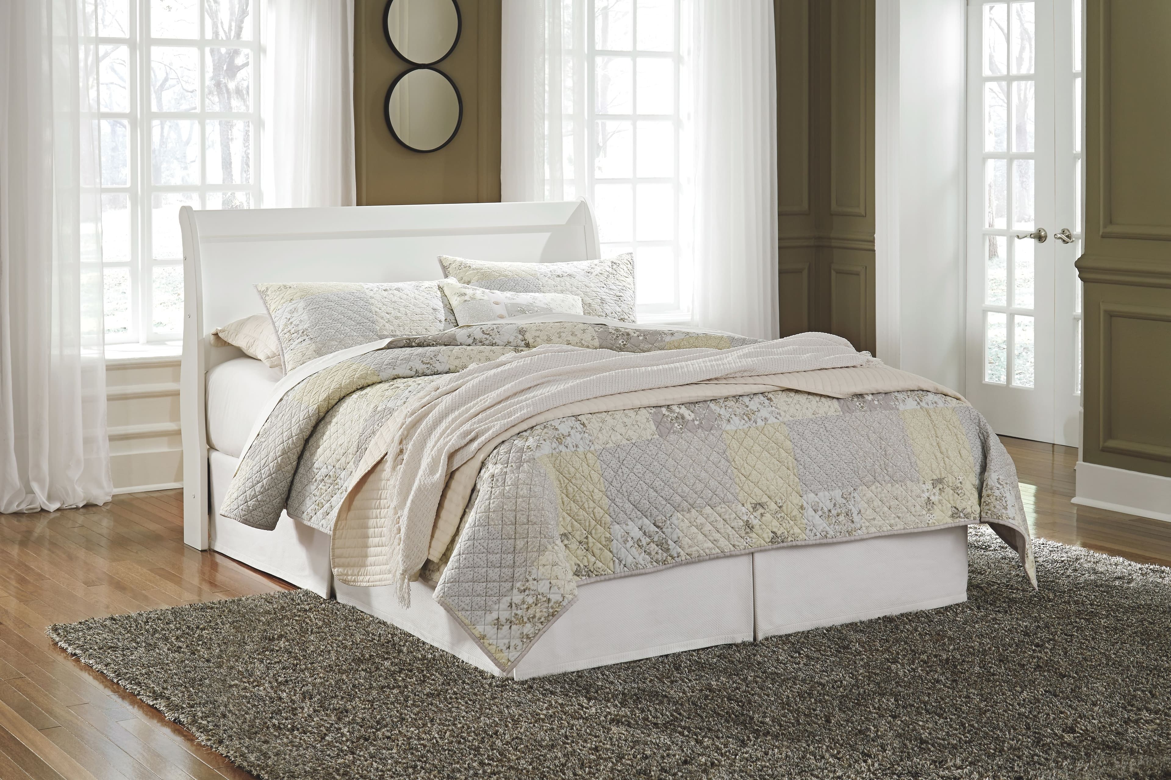 Queen Sleigh Headboard with Bolt on Bed Frame