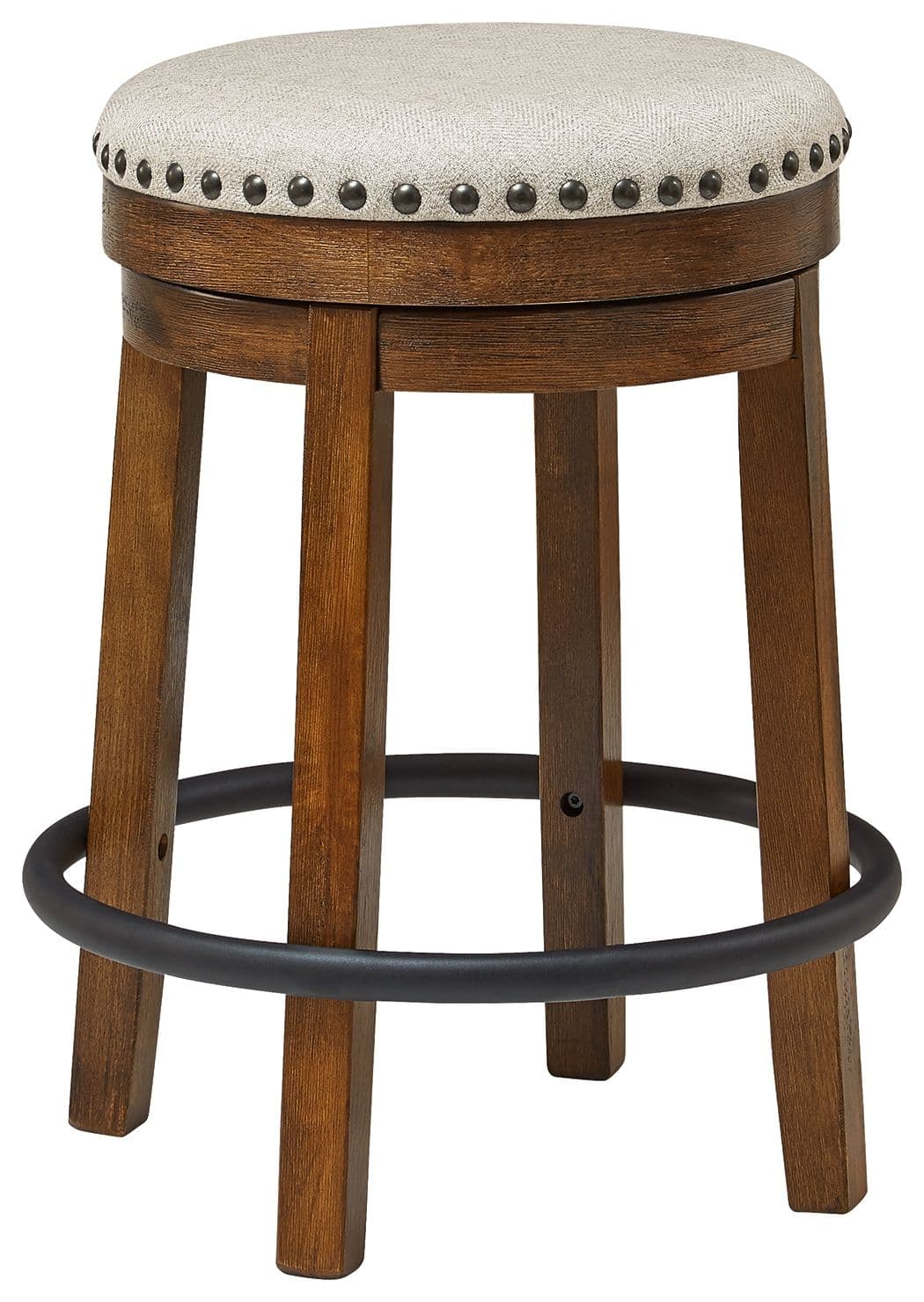 Valebeck - UPH Swivel Stool - Brown / Black