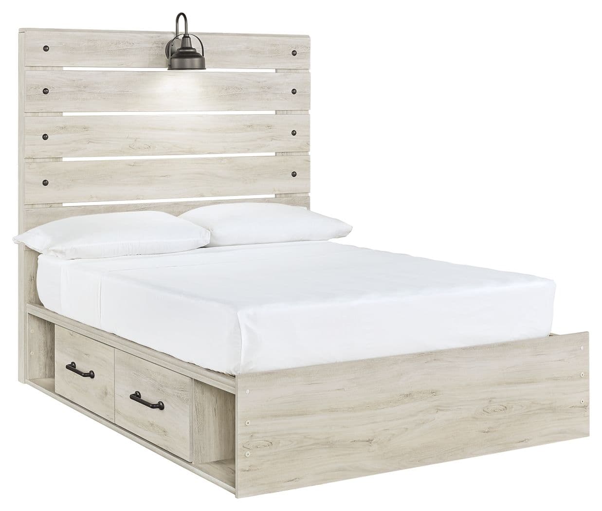 Full Panel Bed With 4 Storage Drawers
