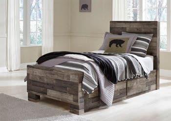 Twin Panel Bed With 2 Storage Drawers
