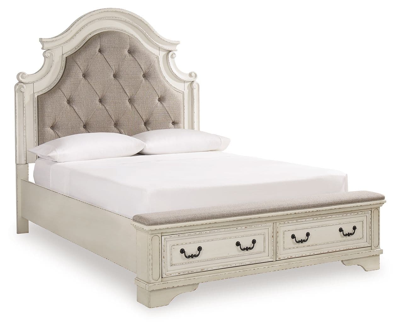 Queen Upholstered Bed · Two-tone