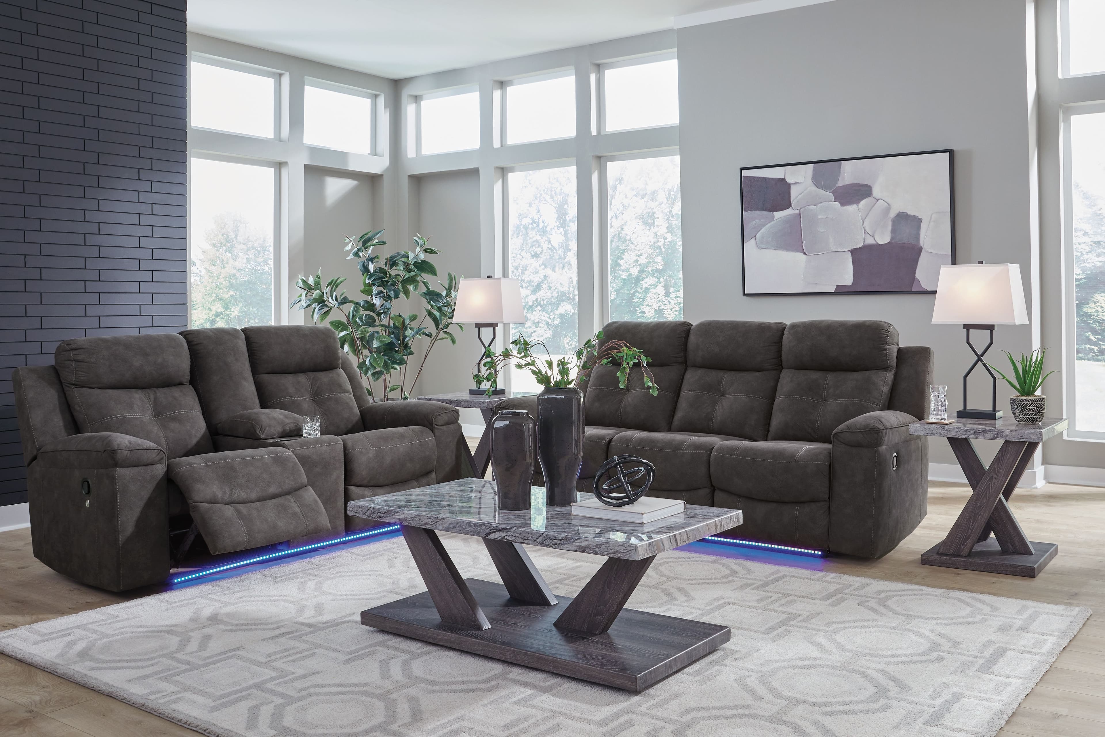 2 Pc. · Reclining Sofa, Reclining Loveseat With Console