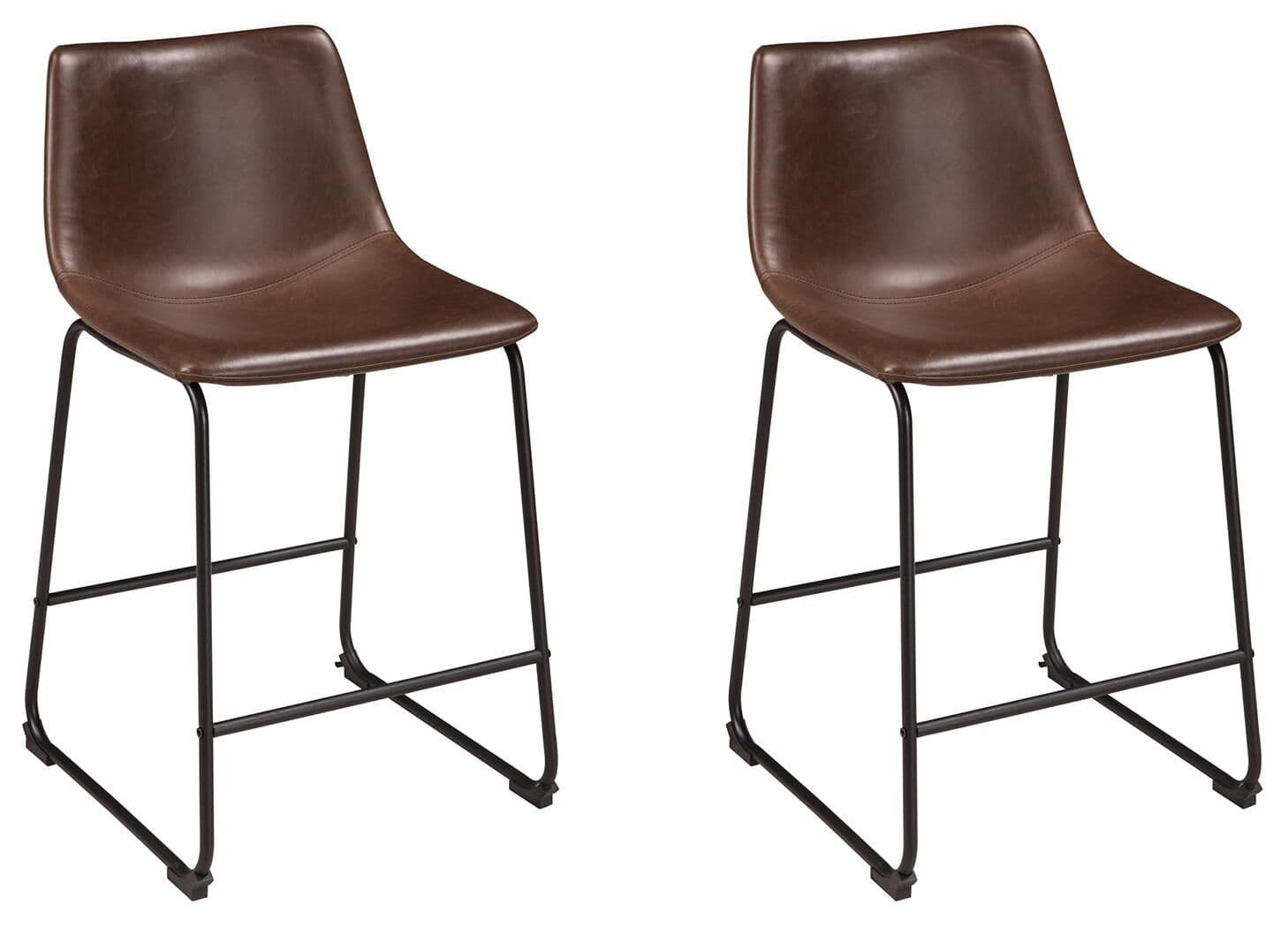 Upholstered Barstool (Set of 2) · Brown