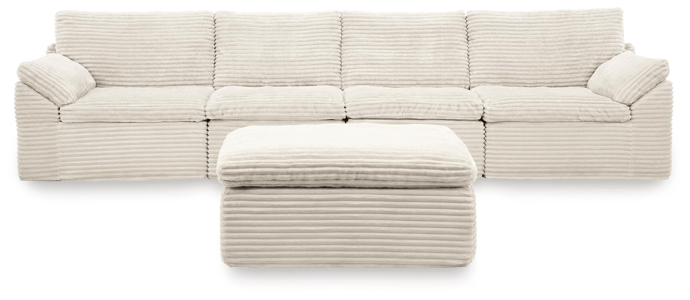Fannin - 4-Piece Sectional With Ottoman - Ivory