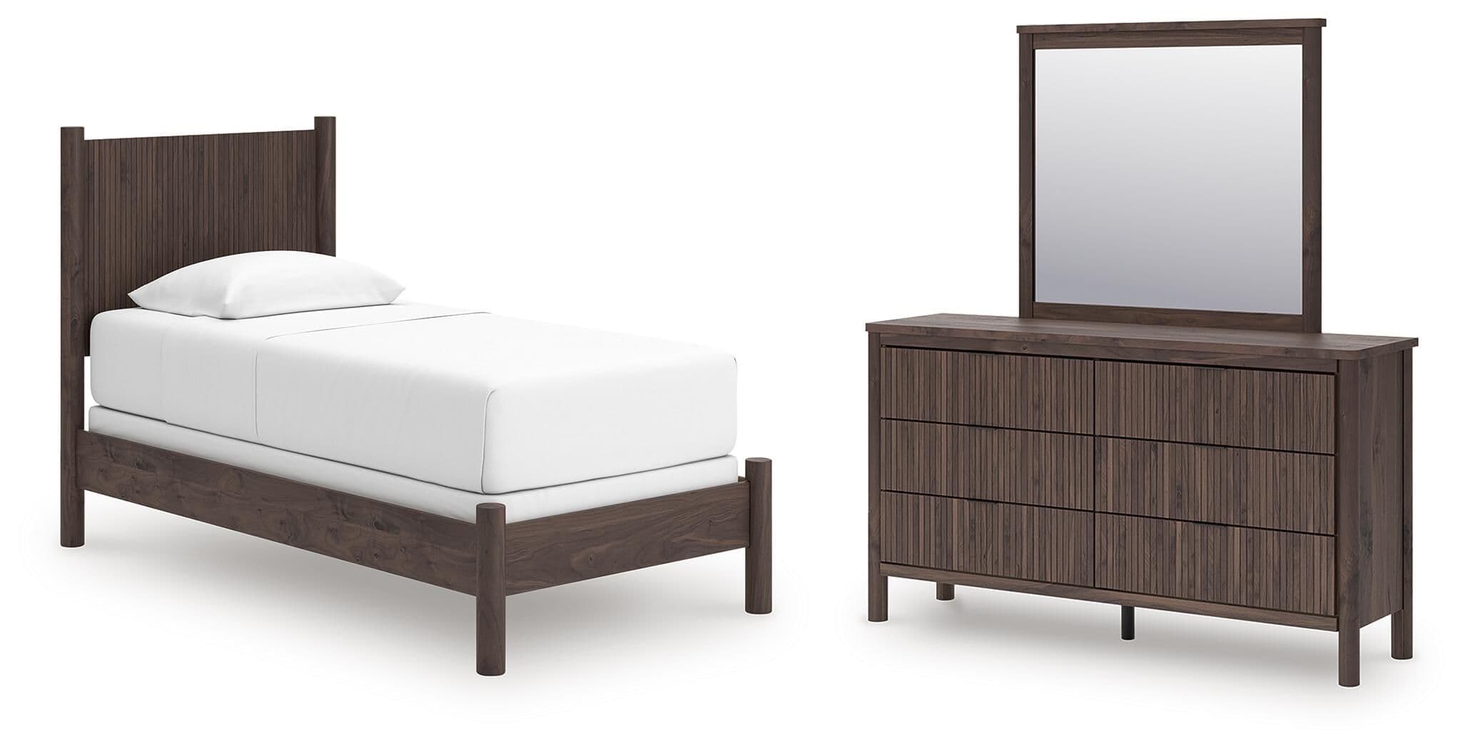 3 Pc. · Twin Panel Bed, Dresser And Mirror