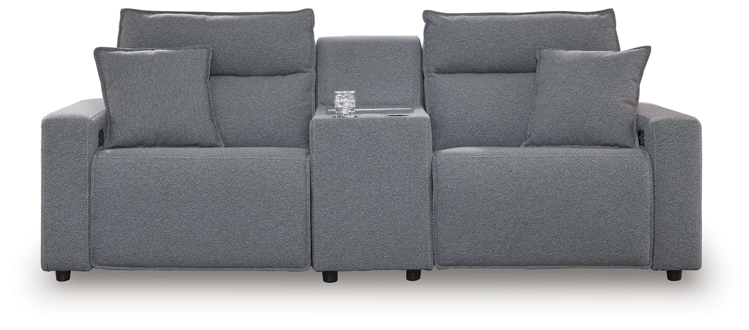 3-Piece Power Reclining Sectional With Console · Salt And Pepper