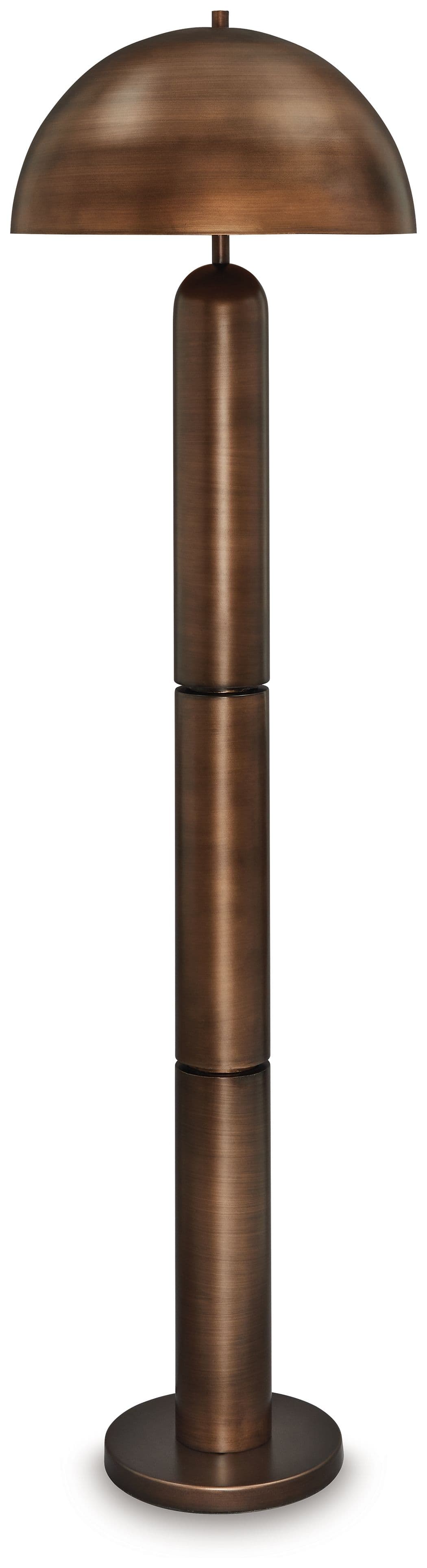 Metal Floor Lamp · Antique Copper Finish