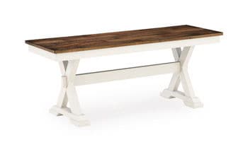 Brinfern - Large Dining Room Bench - Brown / Antique White