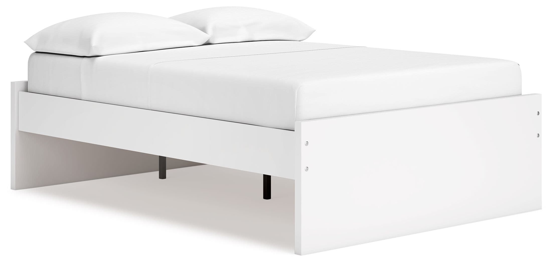Full Platform Bed · White