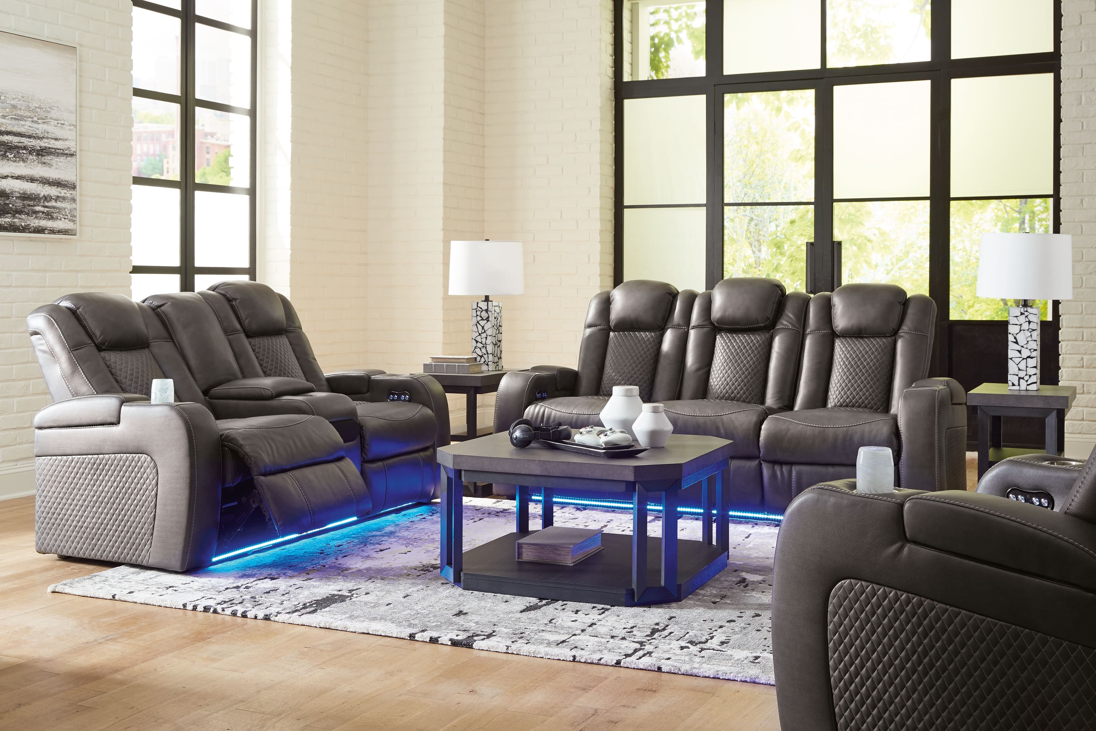 3 Pc. · Power Reclining Sofa, Power Reclining Loveseat, Power Recliner · Shadow