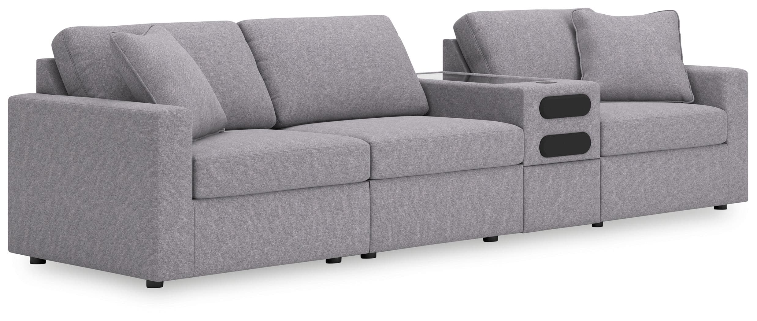 4-Piece Sectional With Audio System Console