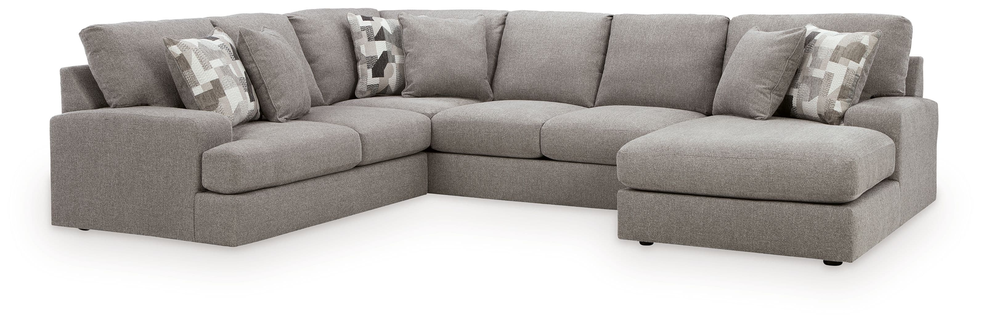 Lindon - 3-Piece Sectional With RAF Corner Chaise - Smoke