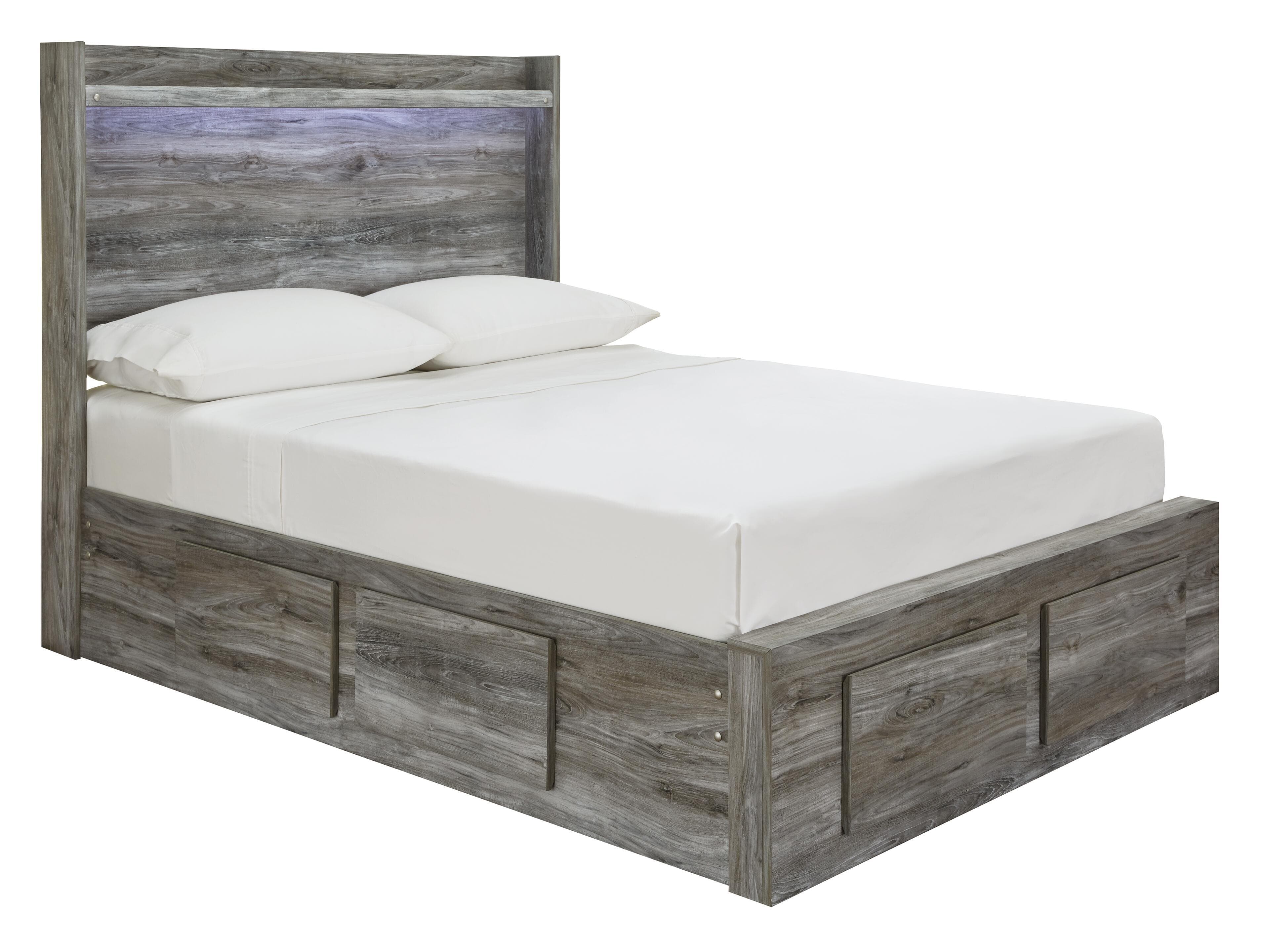 Full Panel Bed With 6 Storage Drawers