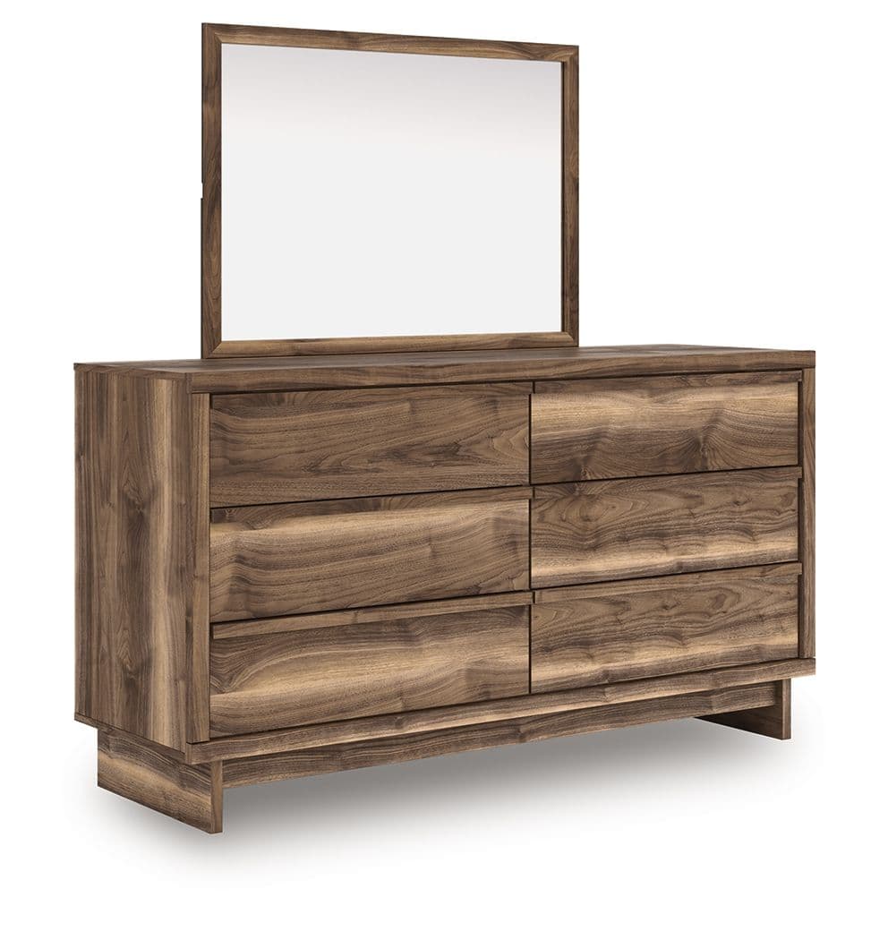 Six Drawer Dresser And Mirror