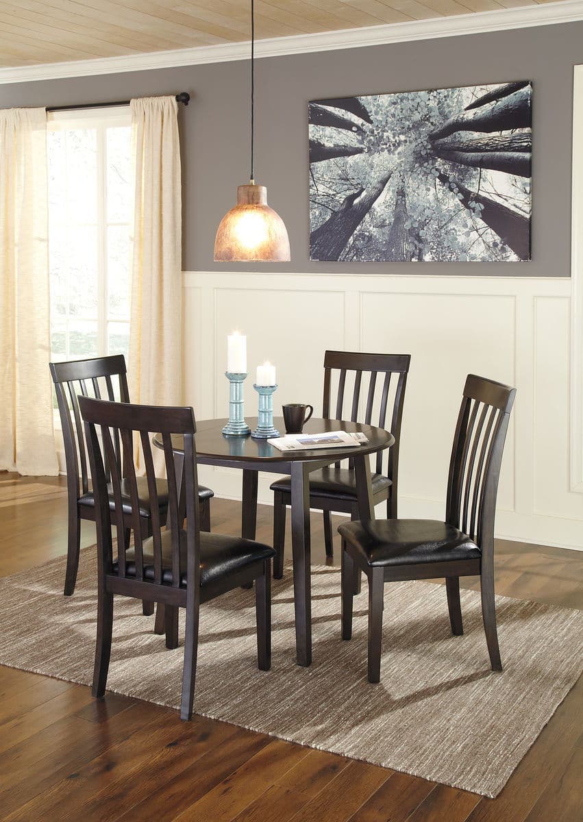 5 Pc. · Drop Leaf Table, 4 Upholstered Side Chairs