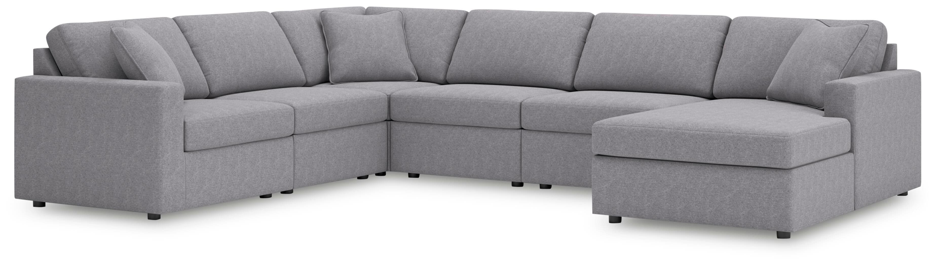 6-Piece Sectional With Raf Corner Chaise