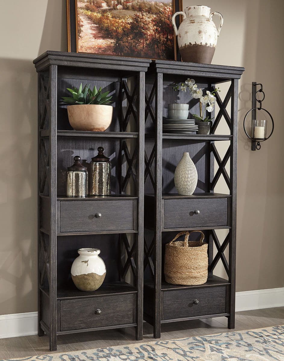 2 Pc. · Display Cabinets · Dark Gray