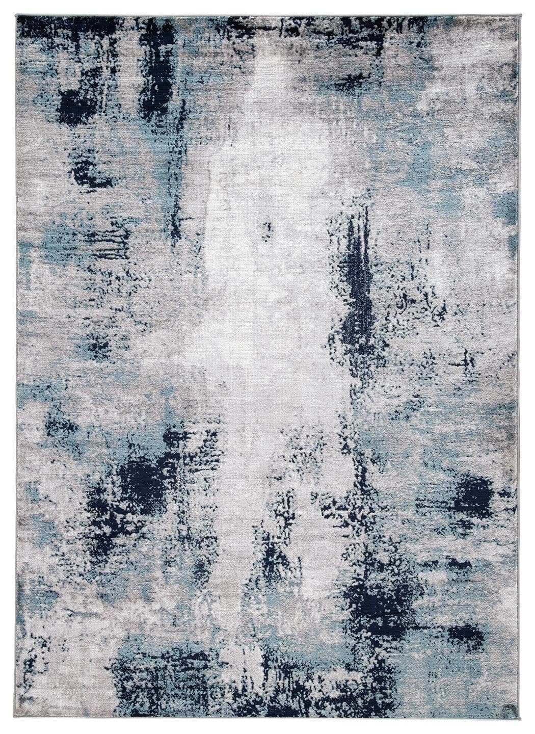 8' x 10' Rug · White / Blue / Gray