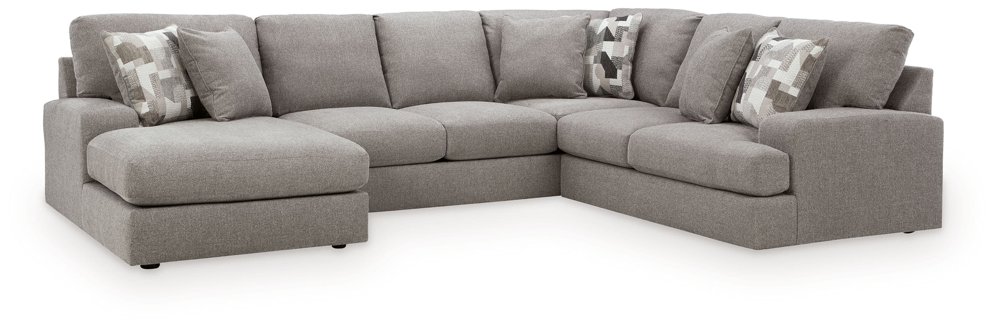 Lindon - 3-Piece Sectional With LAF Corner Chaise - Smoke