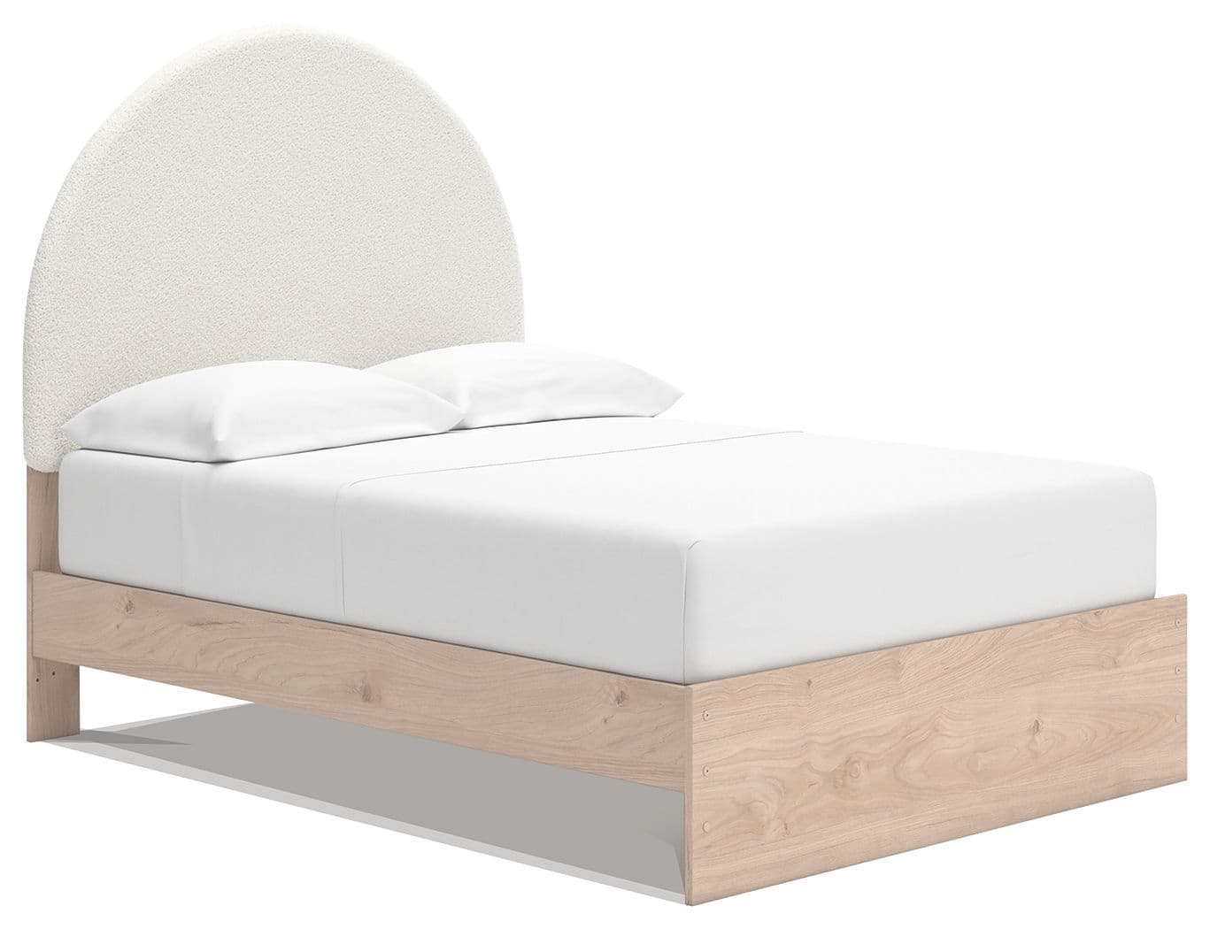 Arloster - Full Upholstered Panel Bed - Tan / White