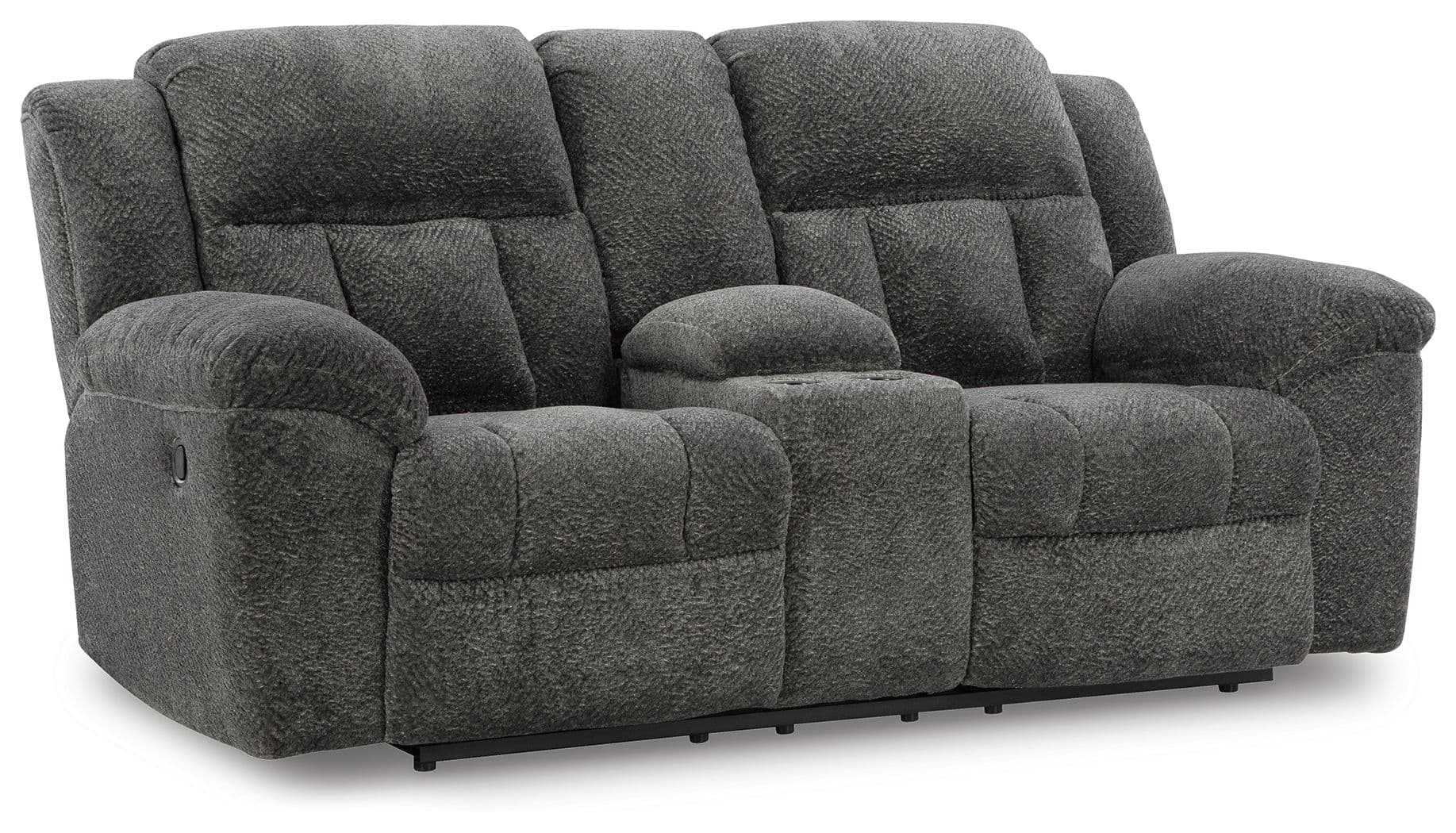 Dbl Reclining Loveseat with Console · Graphite