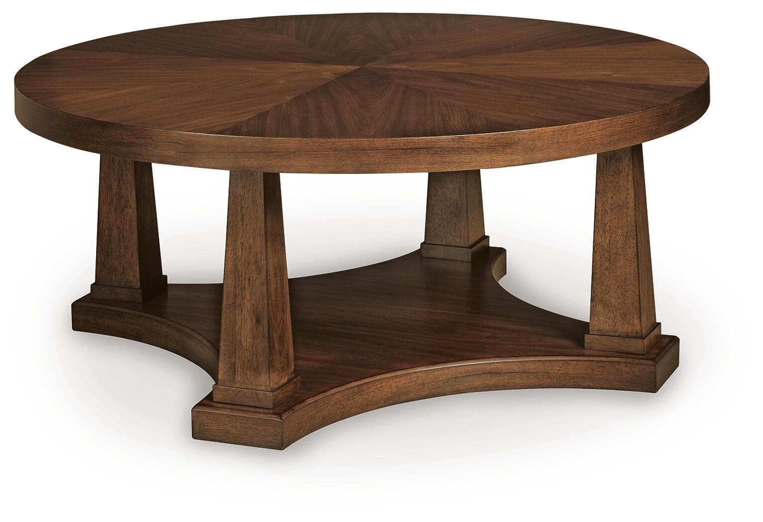 Rustic Plains - Round Cocktail Table - Warm Brown