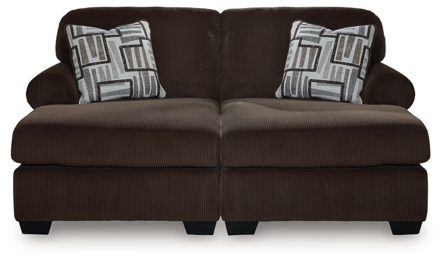 Kimlee - 2-Piece Super Chaise - Chocolate