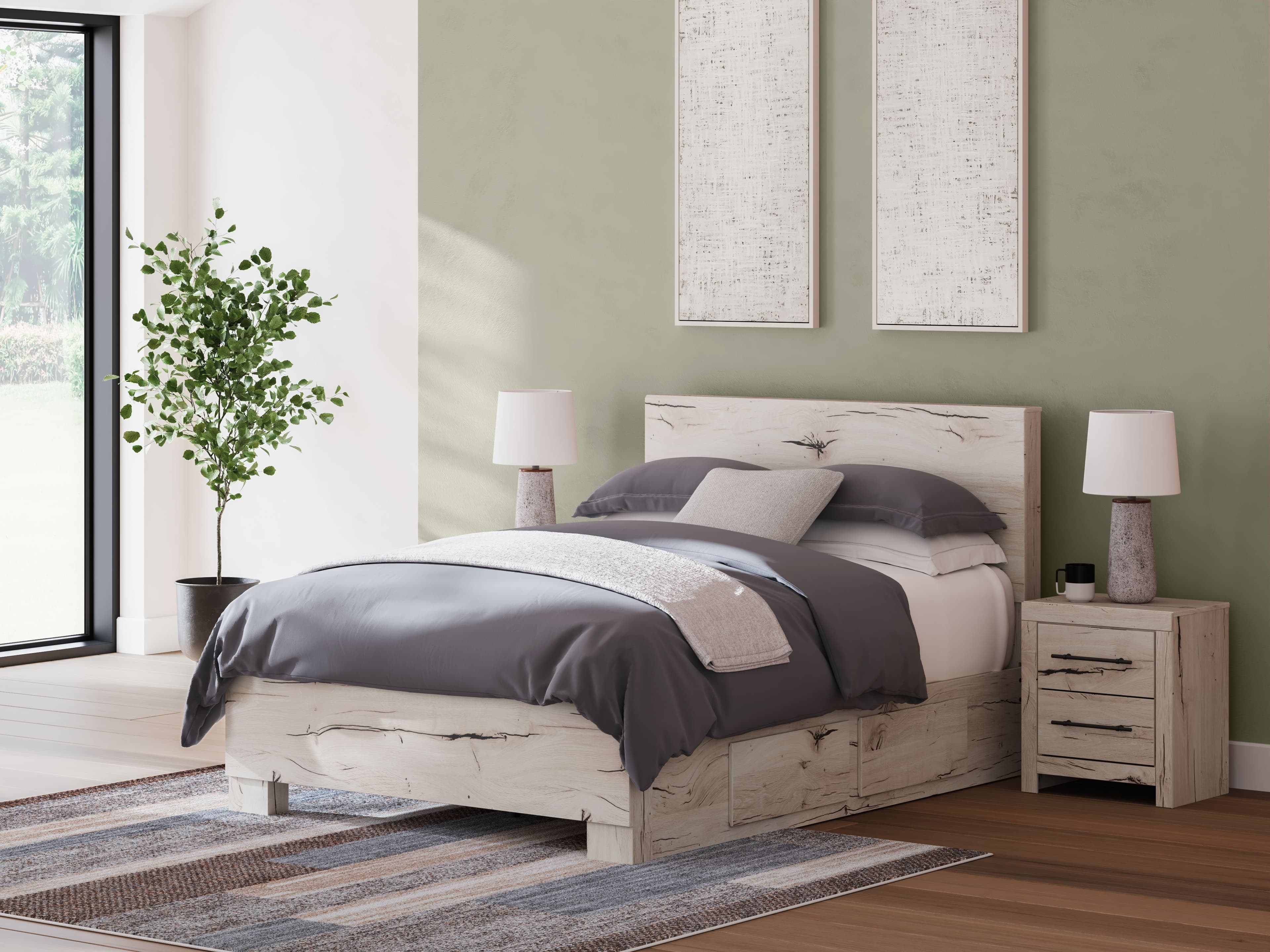 Queen Panel Bed With Under Bed Storage