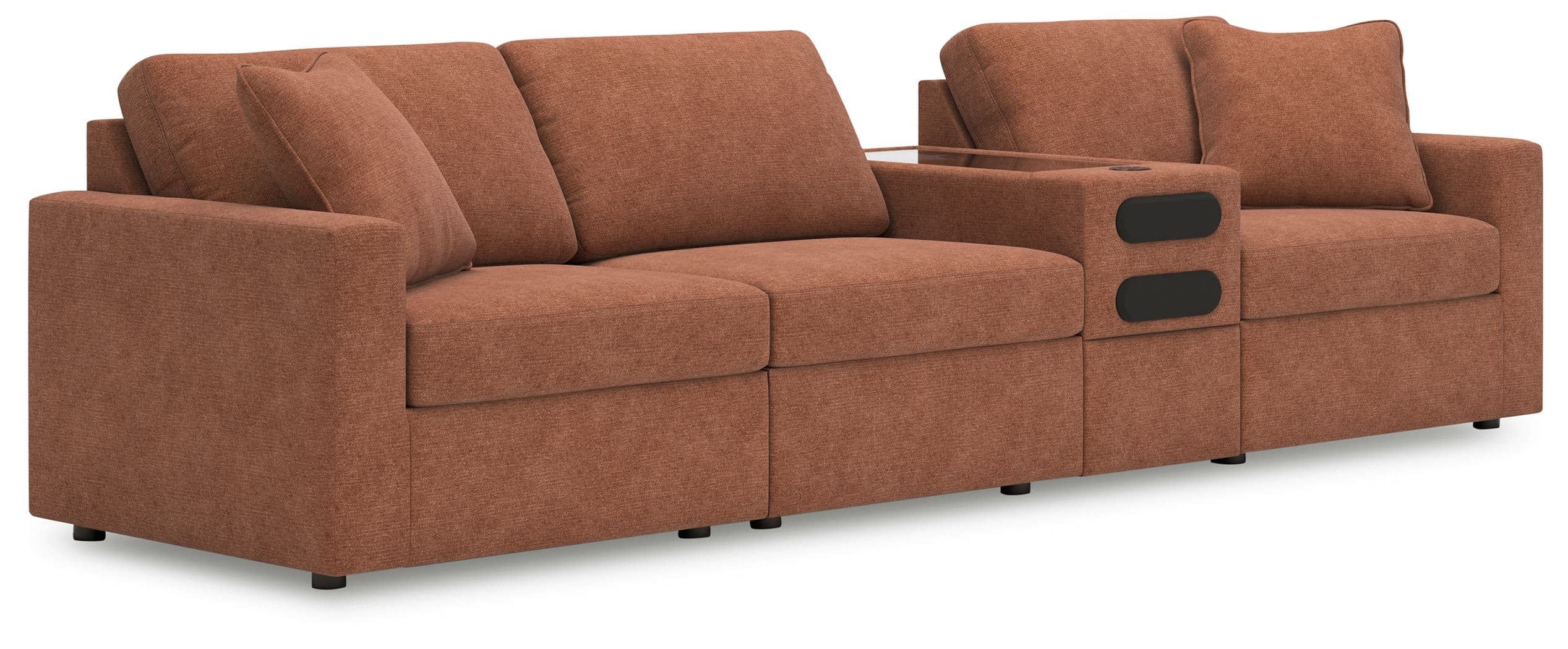 4-Piece Sectional With Audio System Console