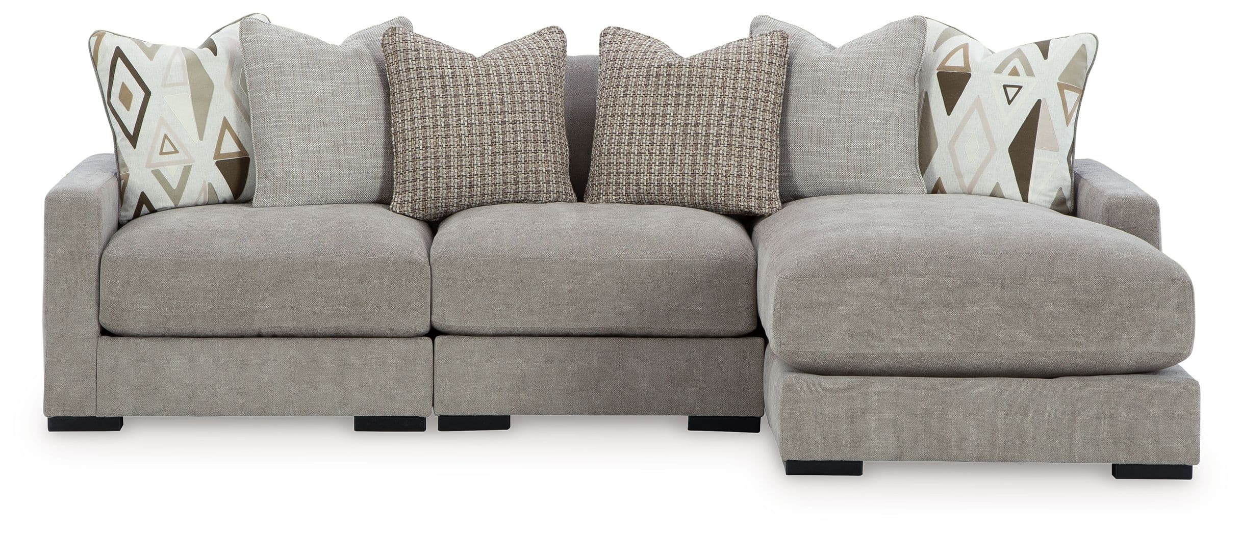 3-Piece Sofa Sectional With RAF Corner Chaise