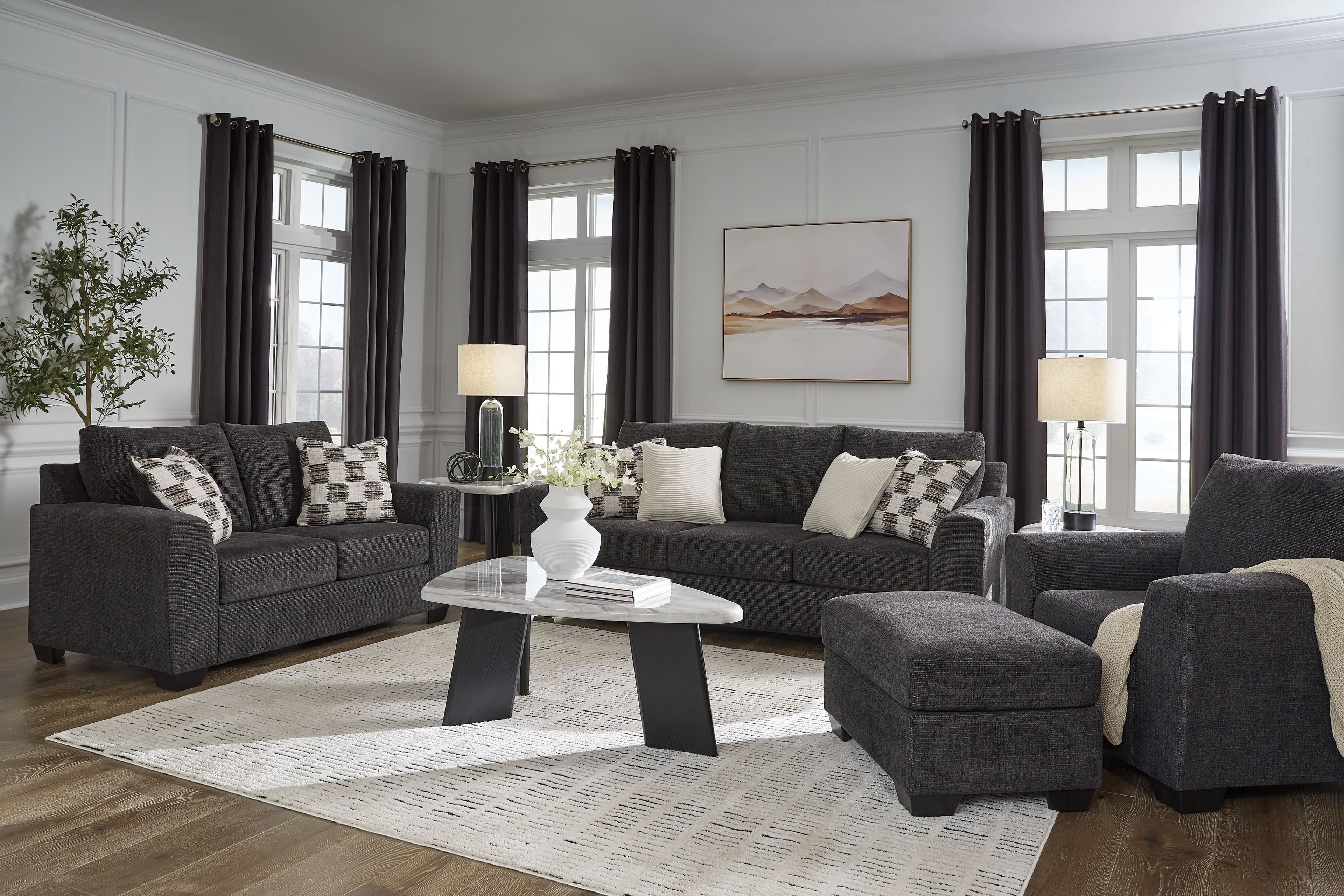 4 Pc. · Sofa, Loveseat, Chair, Ottoman