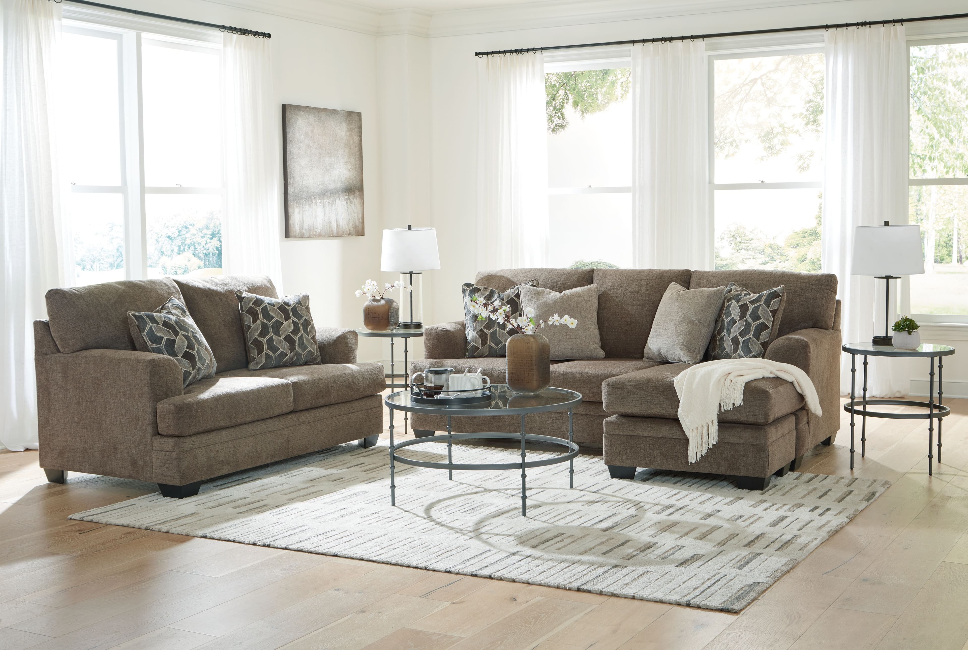 Stonemeade - 2 Pc. - Sofa Chaise, Loveseat - Nutmeg
