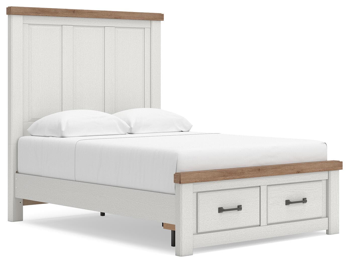 Full Panel Storage Bed With Storage Footboard