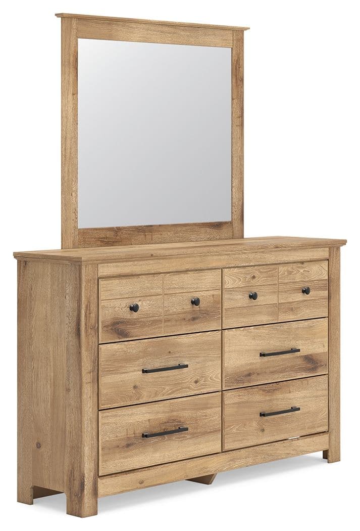 Dresser And Mirror · Tan