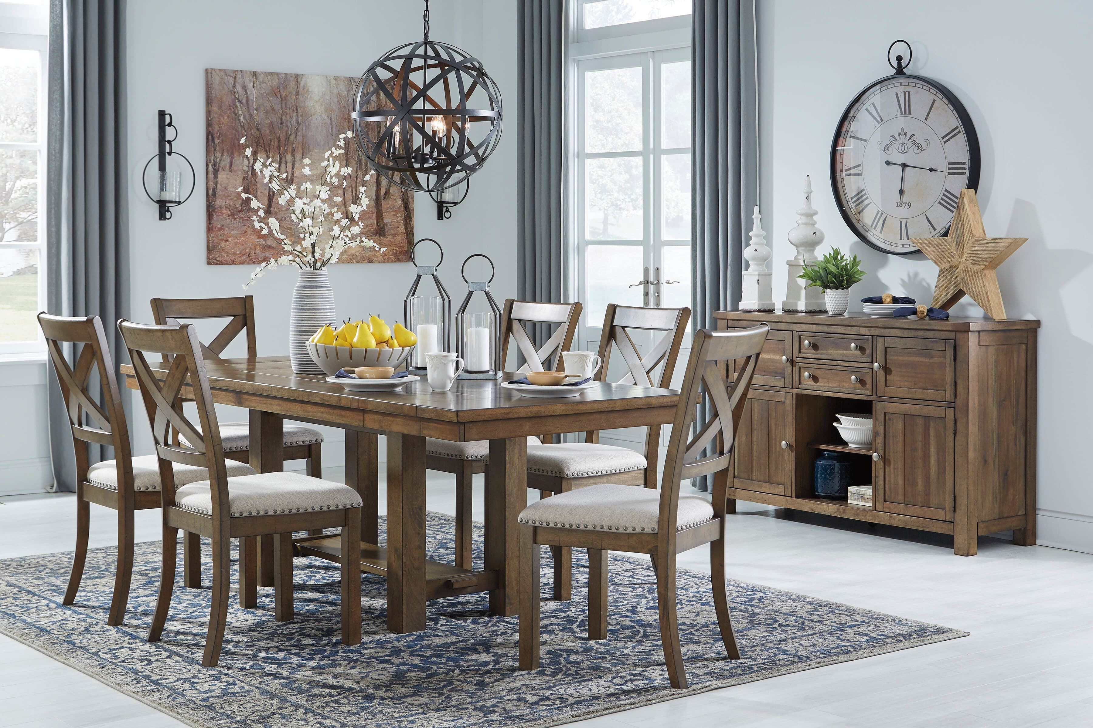 8 Pc. · Extension Table, 6 Side Chairs, Server