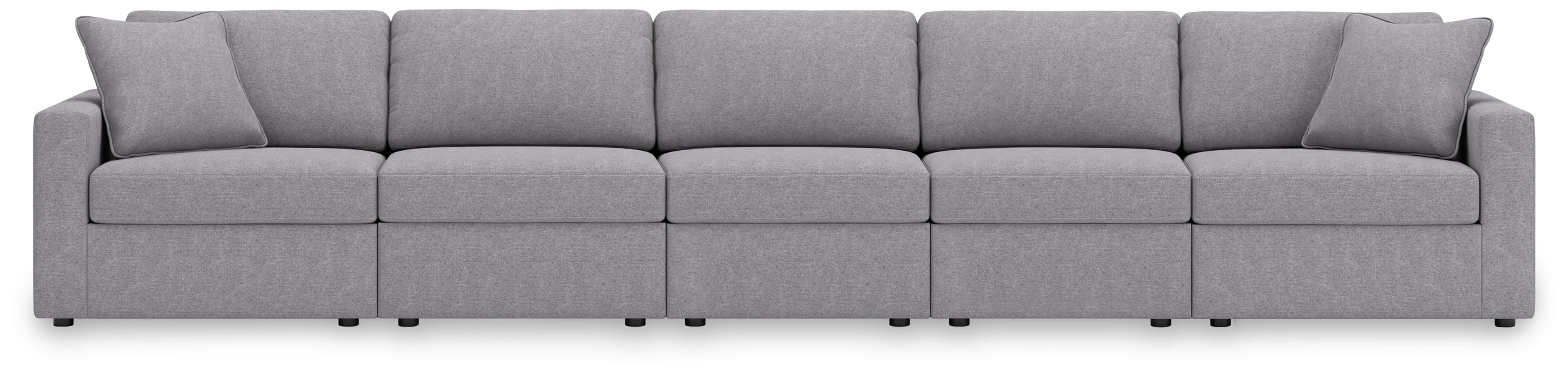5-Piece Sectional With 3 Armless Chairs