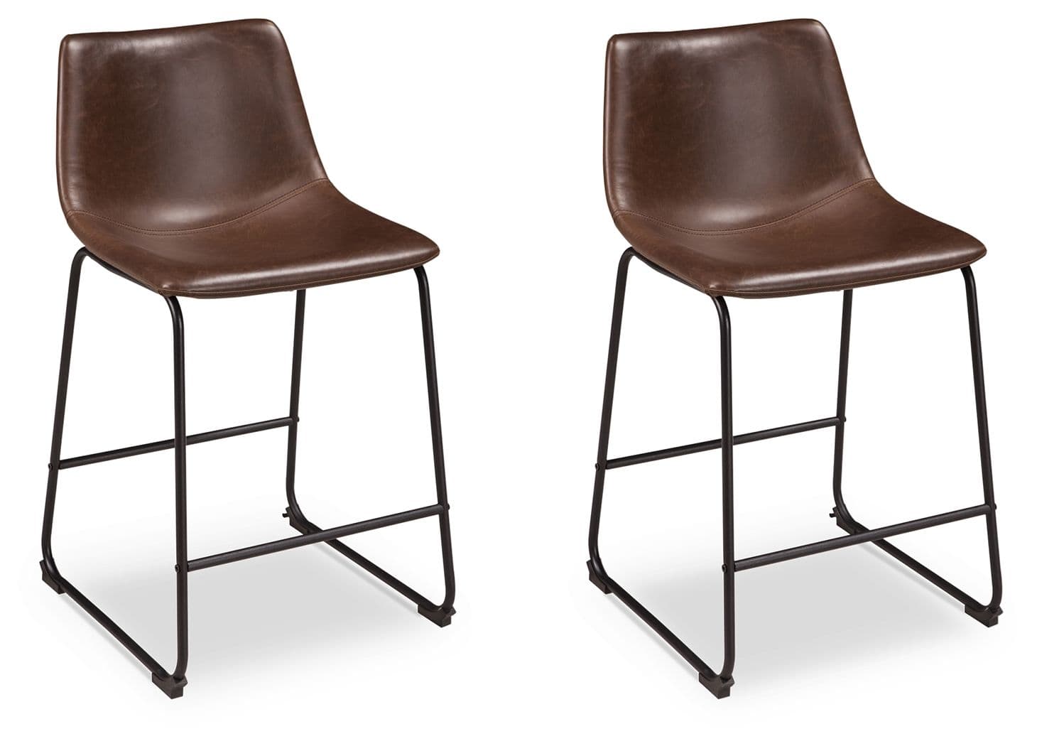 Upholstered Barstool (Set of 2) · Brown