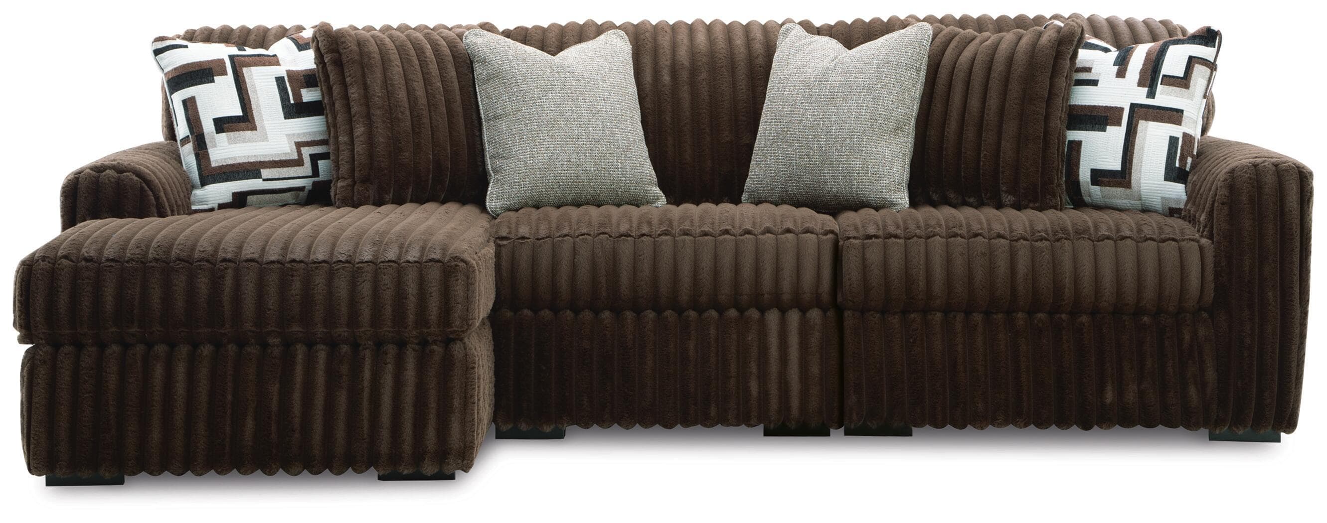 3-Piece Sectional With LAF Corner Chaise And Armless Chair