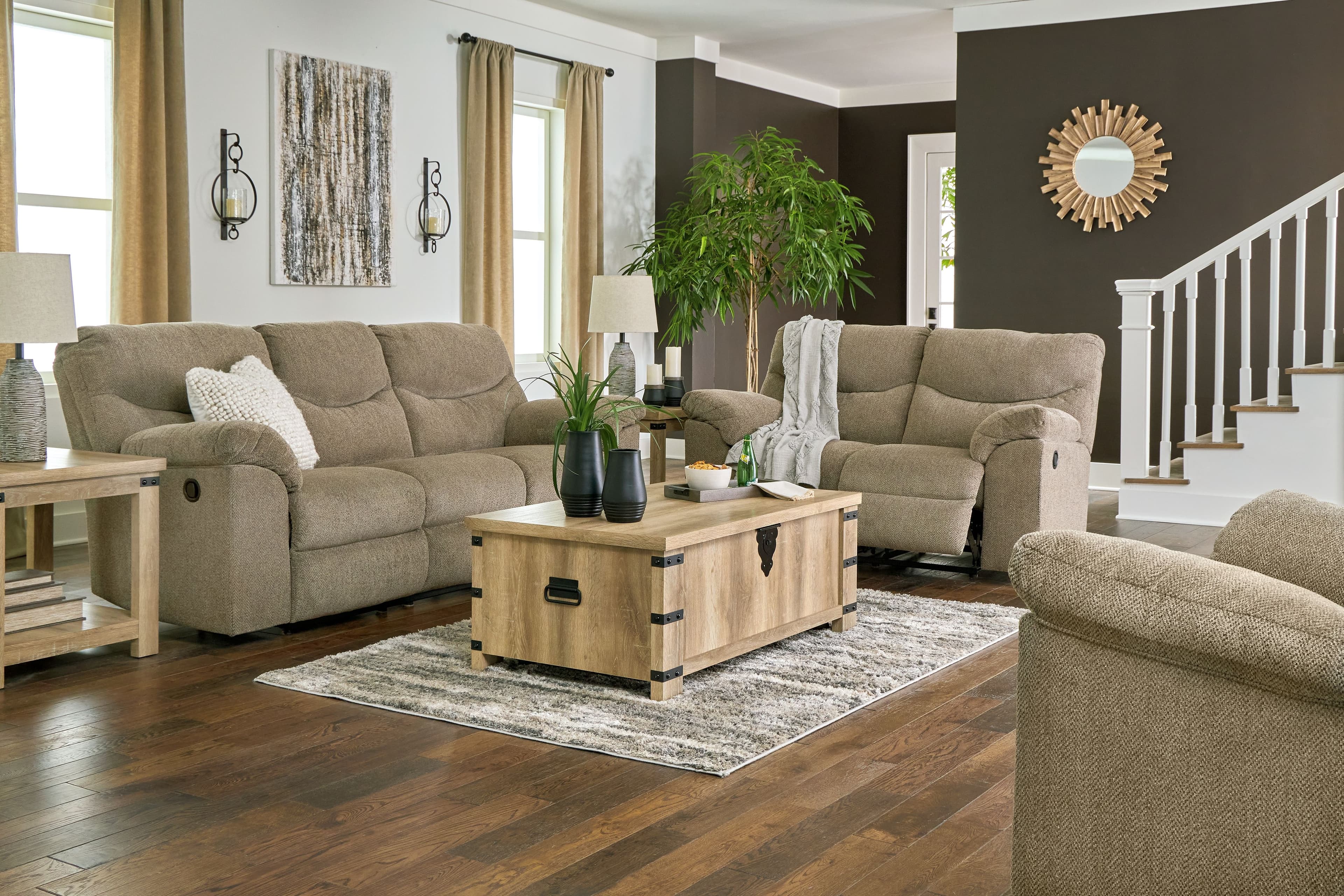 3 Pc. · Reclining Sofa, Loveseat, Rocker Recliner · Briar
