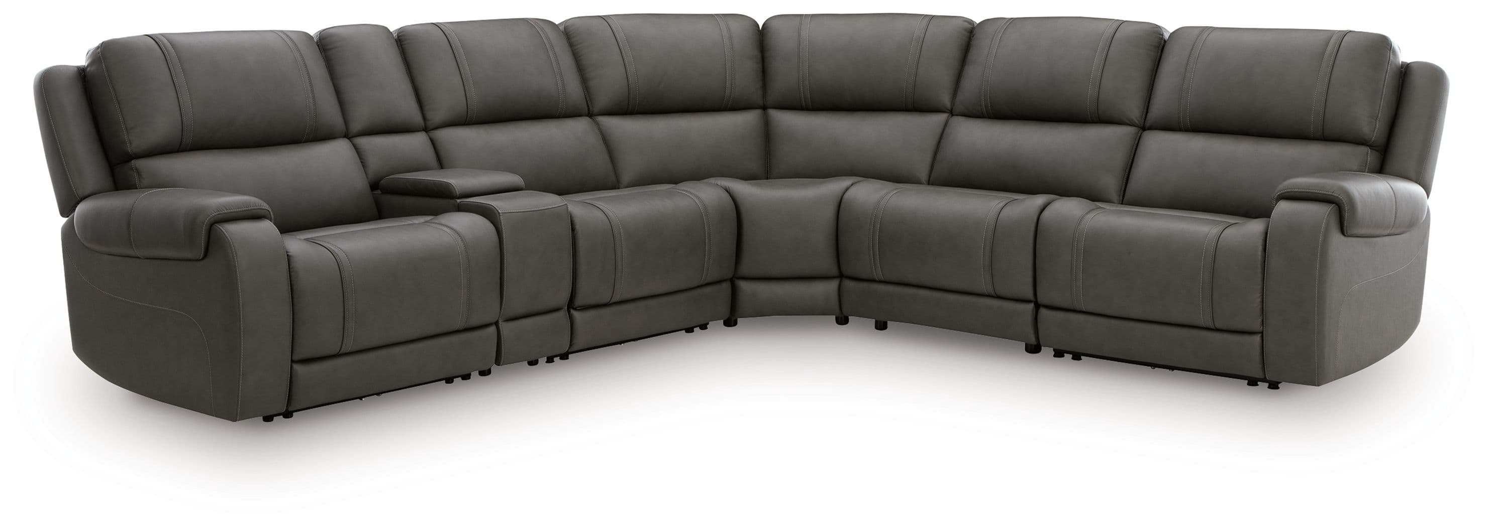 6-Piece Power Reclining Sectional With Storage Console