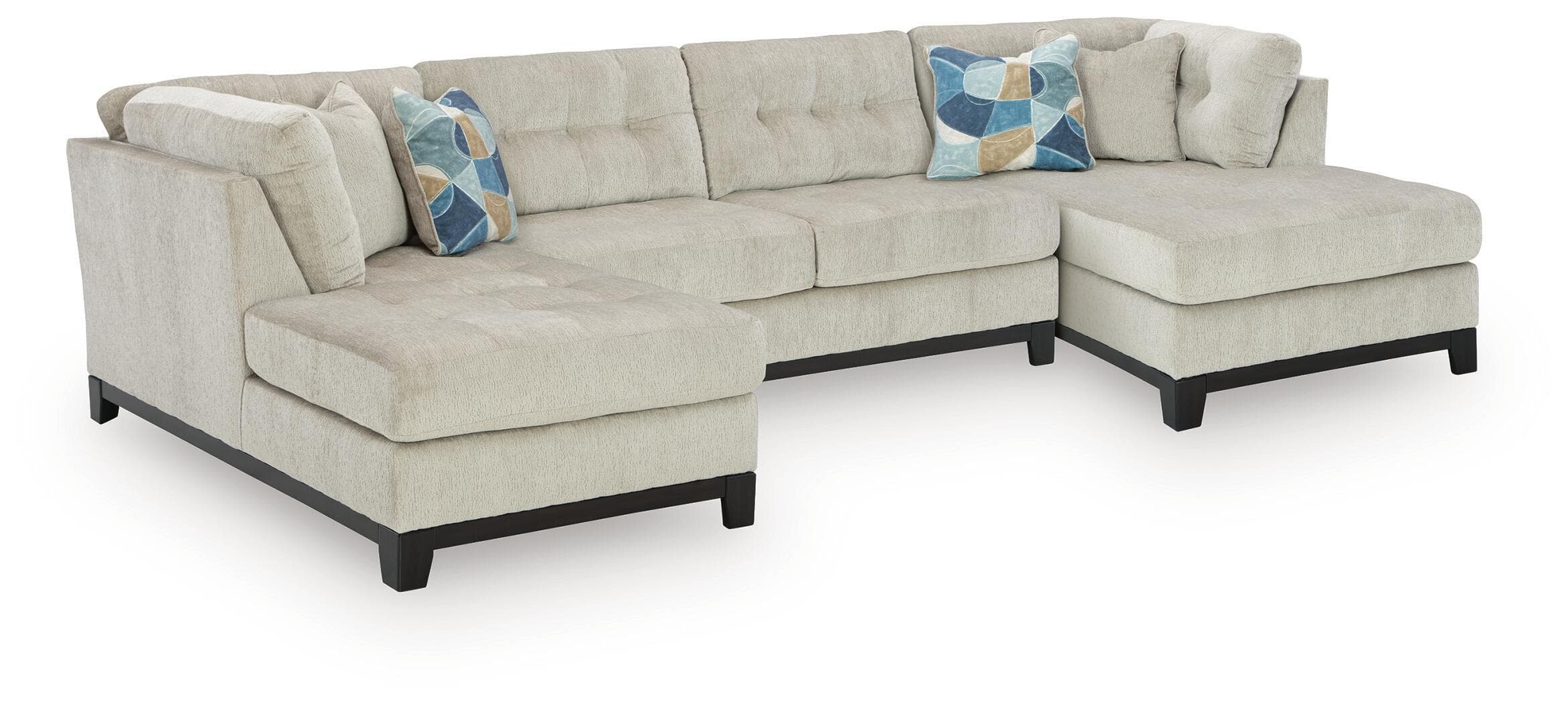 3-Piece Sectional With Double Chaise