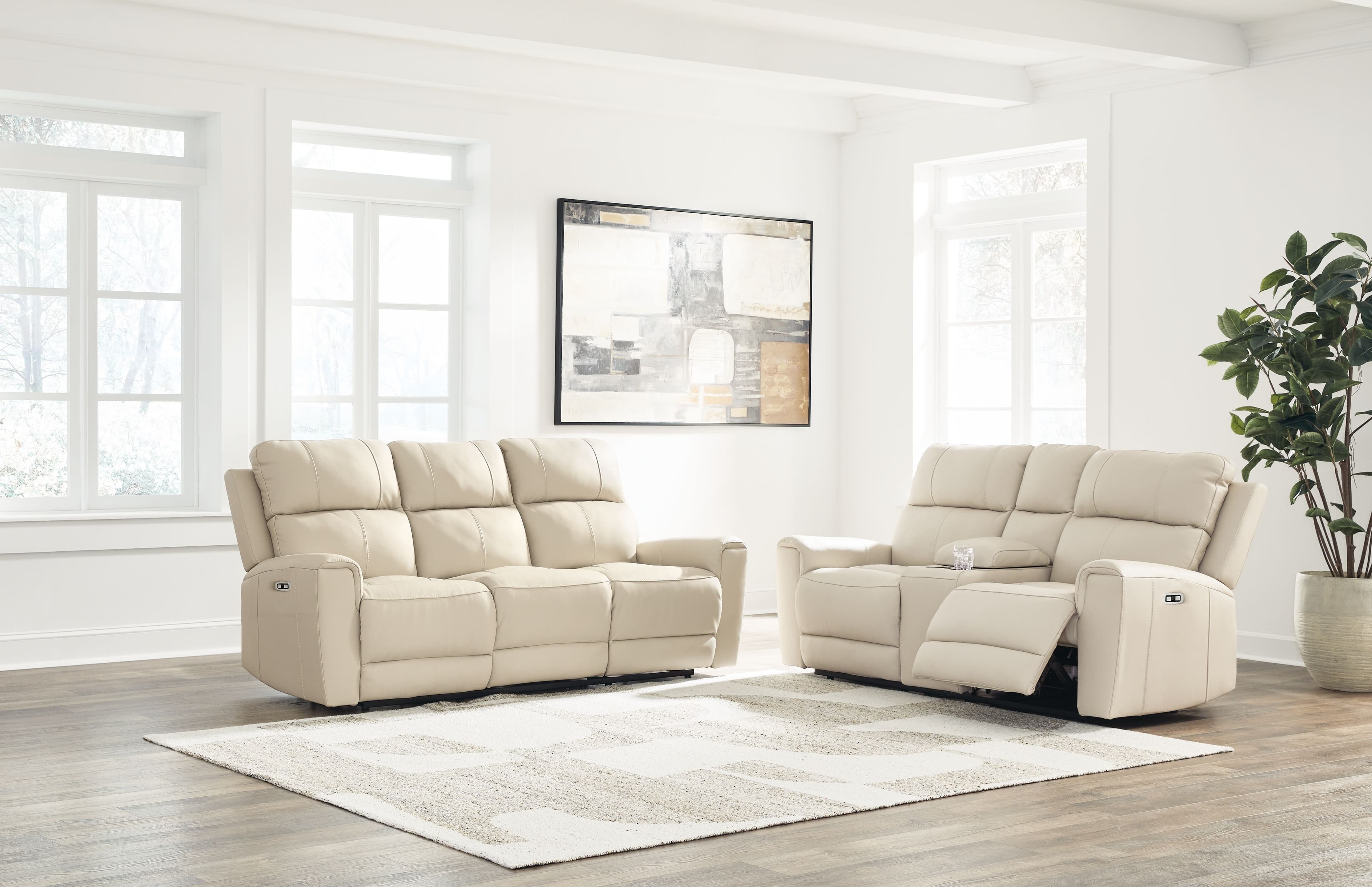 2 Pc. · Power Reclining Sofa, Power Reclining Loveseat With Console