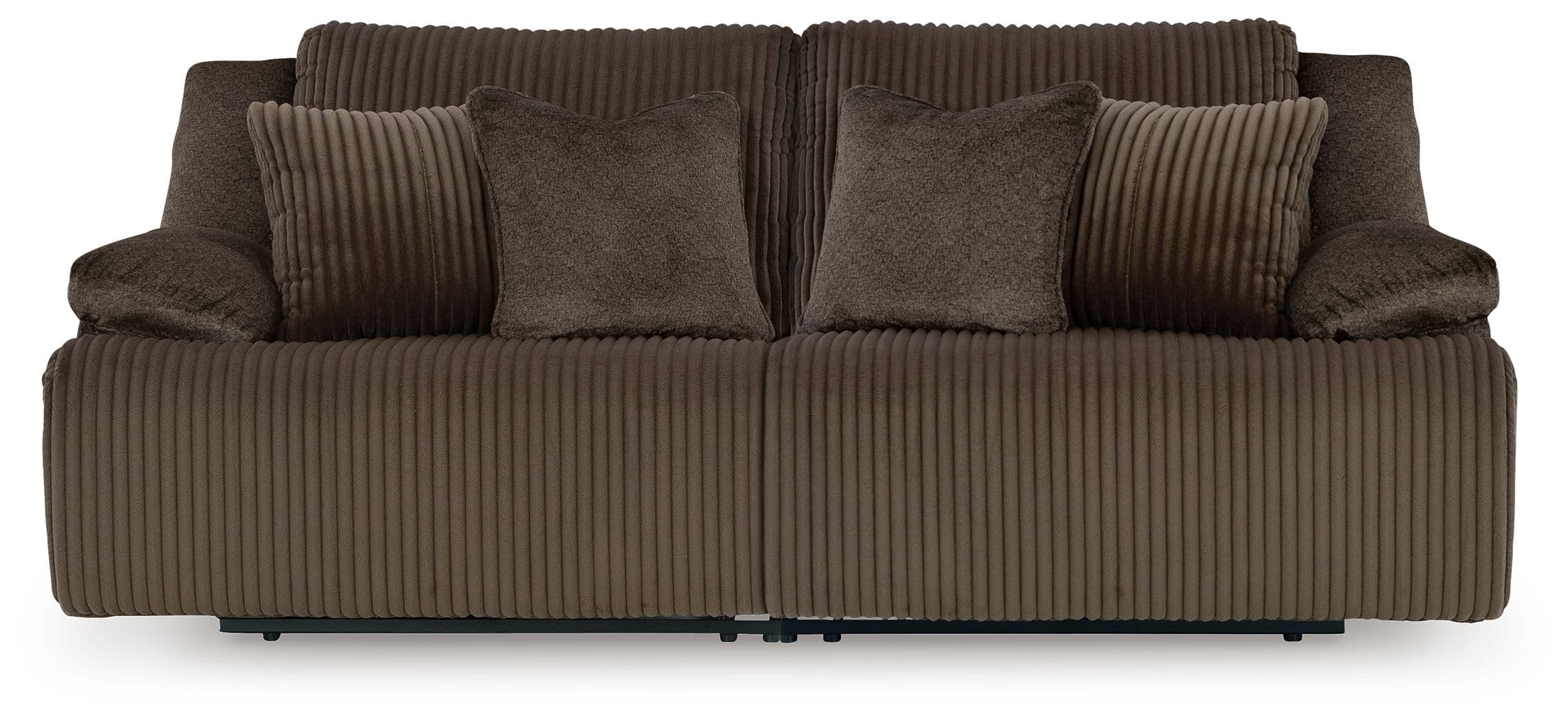 2-Piece Reclining Sectional Loveseat · Chocolate