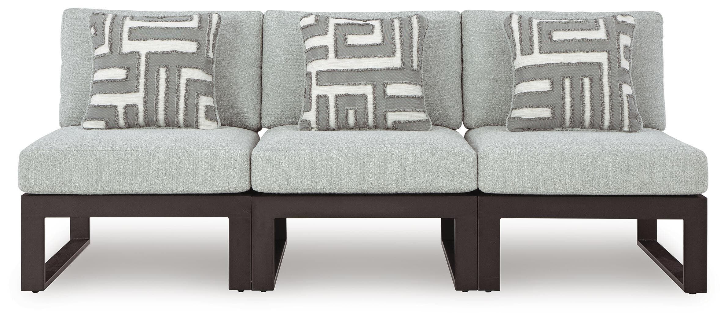 Beachloft - 3-Piece Outdoor Sectional - Black / Gray