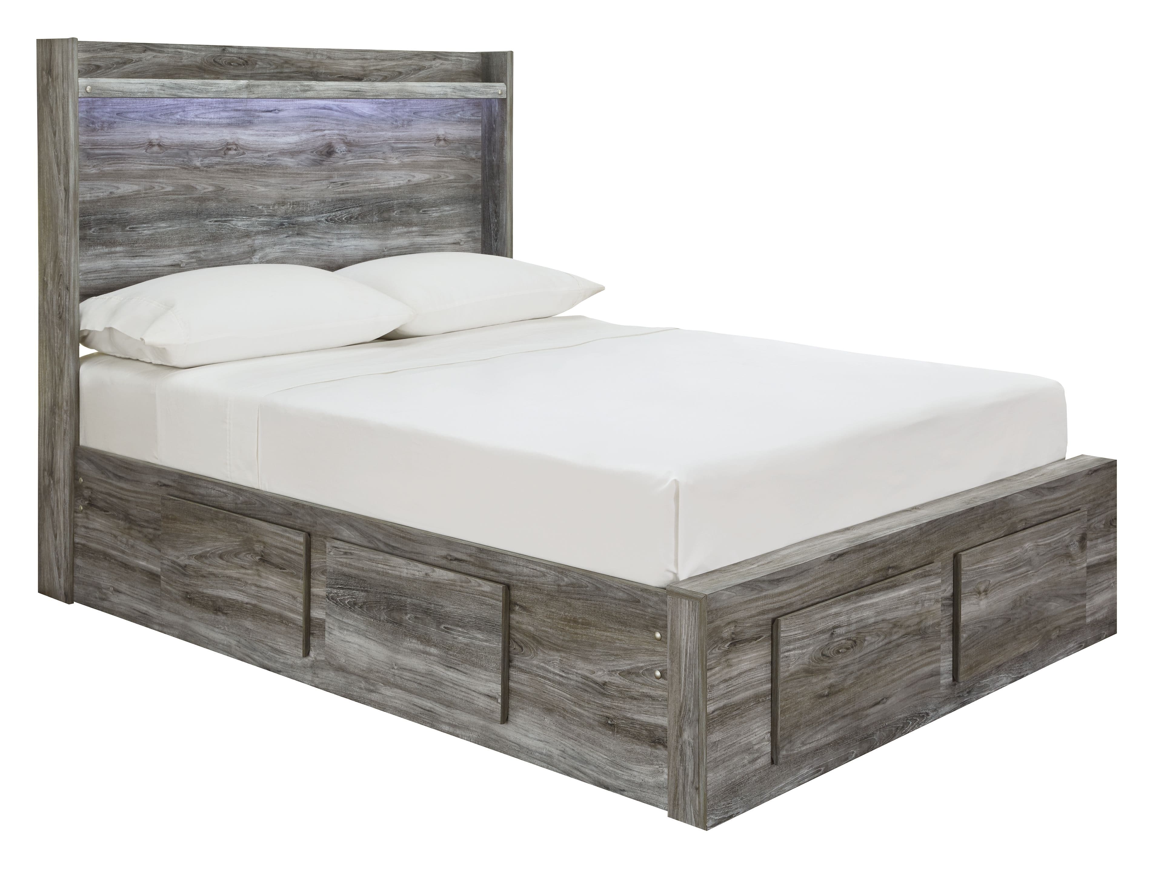 Full Panel Bed With 6 Storage Drawers