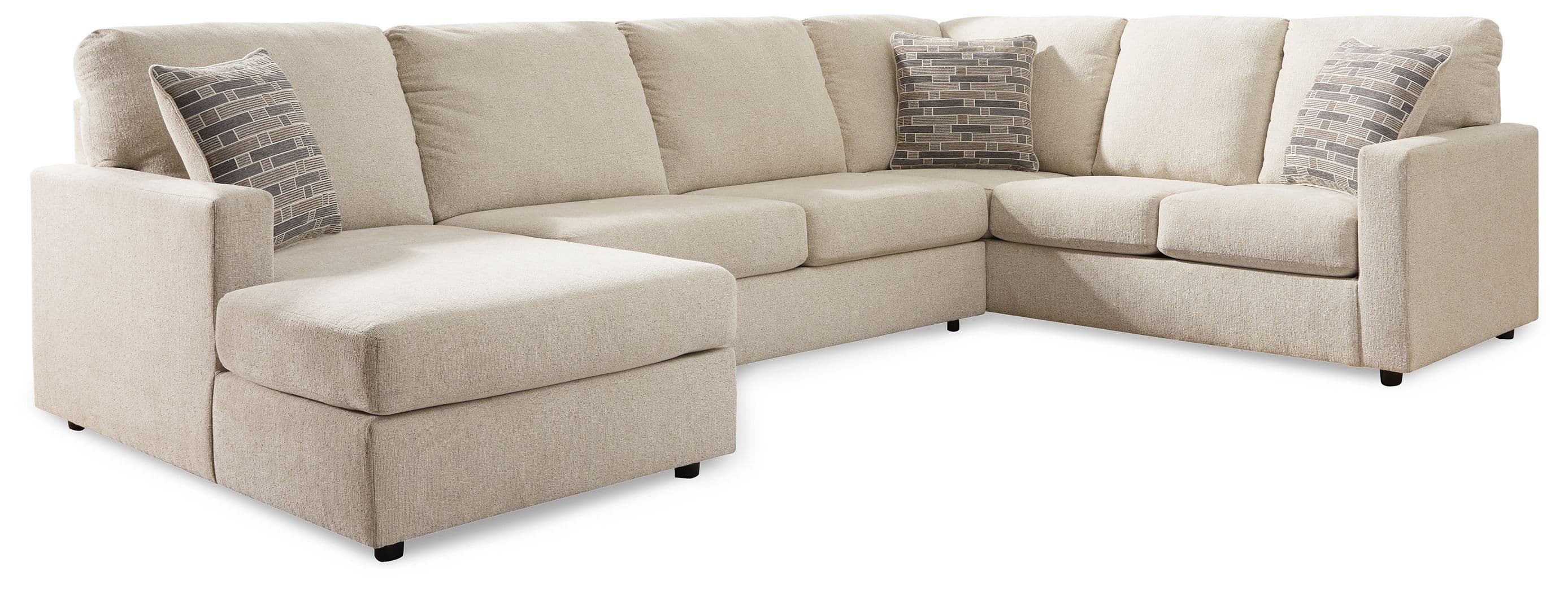 Left Arm Facing Corner Chaise 3 Pc Sectional