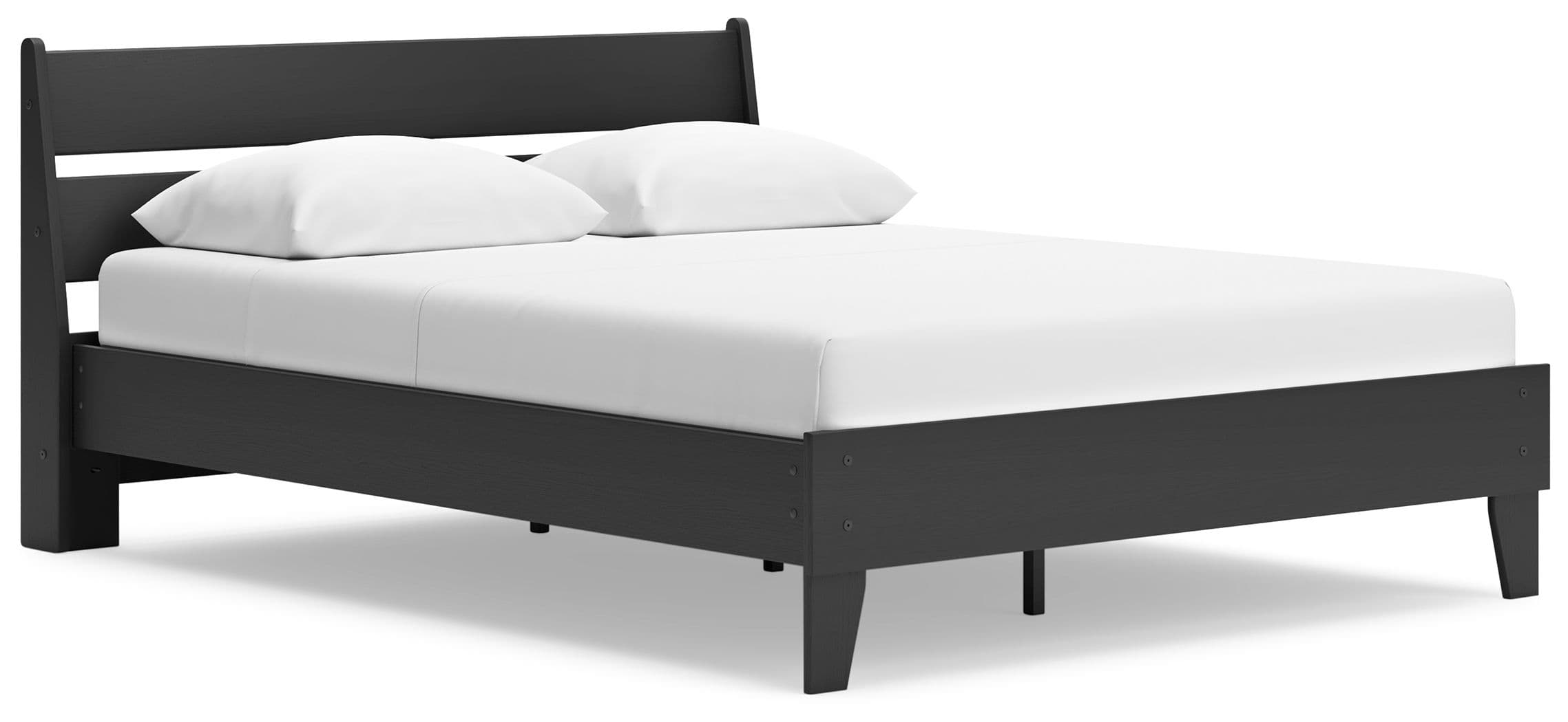 Queen Panel Platform Bed · Black