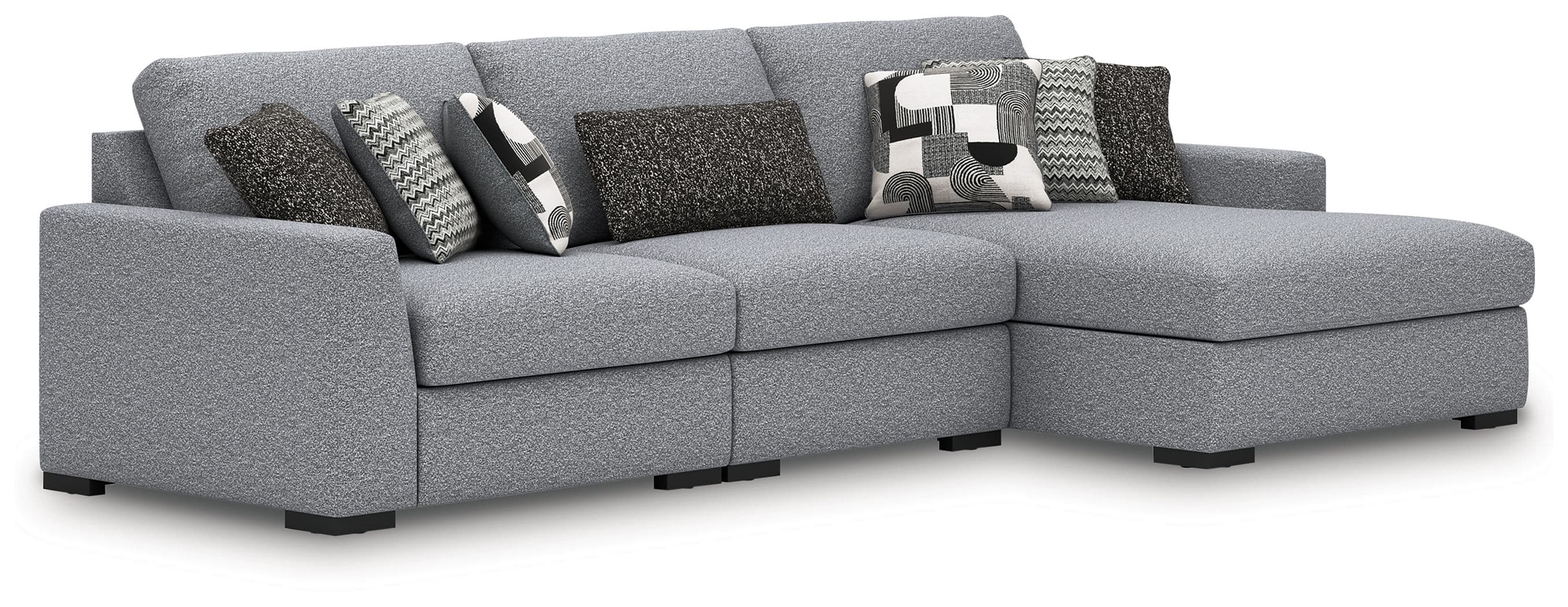 Bealton - 3-Piece Sectional With RAF Corner Chaise - Salt And Pepper